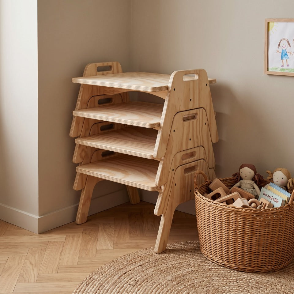 Cuarto Montessori en un departamento chico