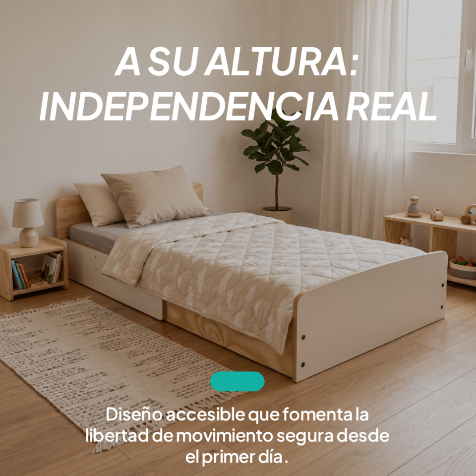 Cama Infantil Montessori 1,5 Plazas