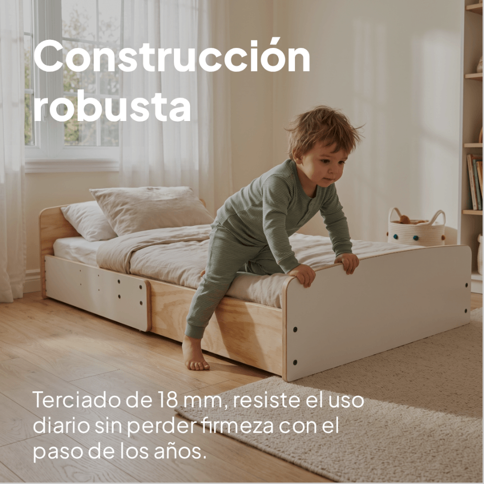 Cama Infantil Montessori 1,5 Plazas