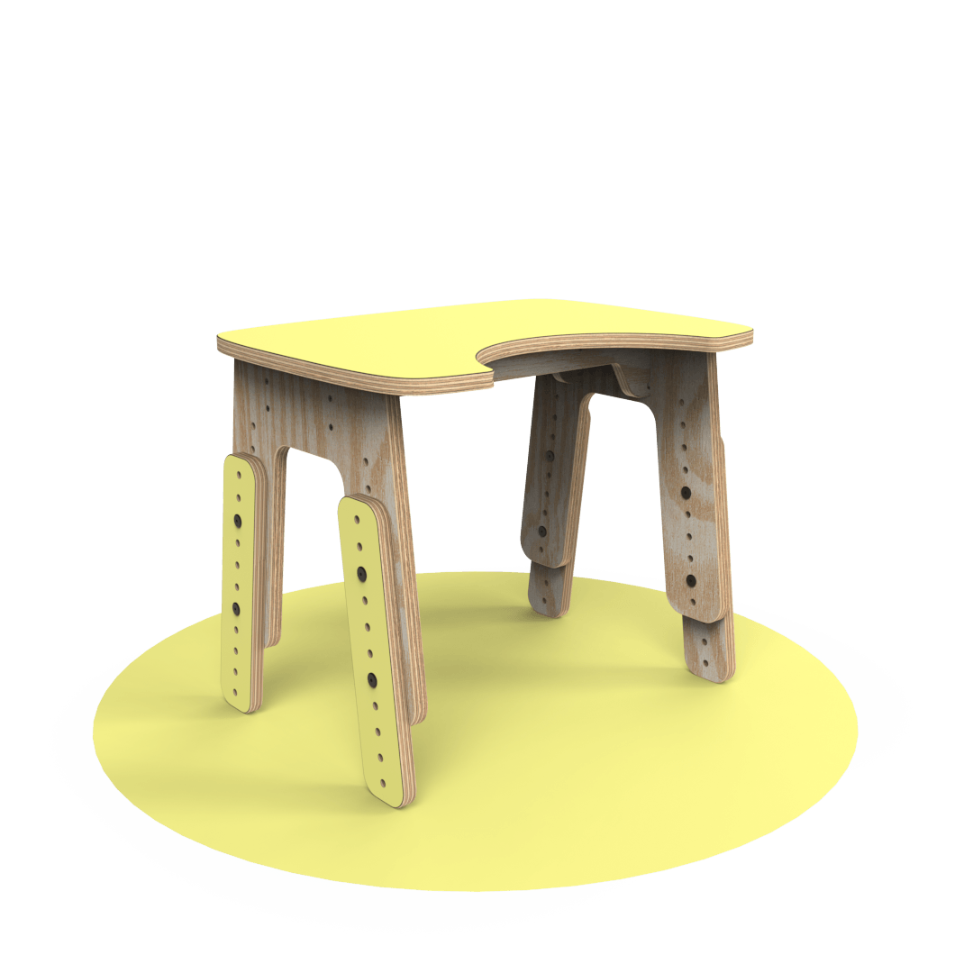 Mesa infantil reni escotadura Amarillo