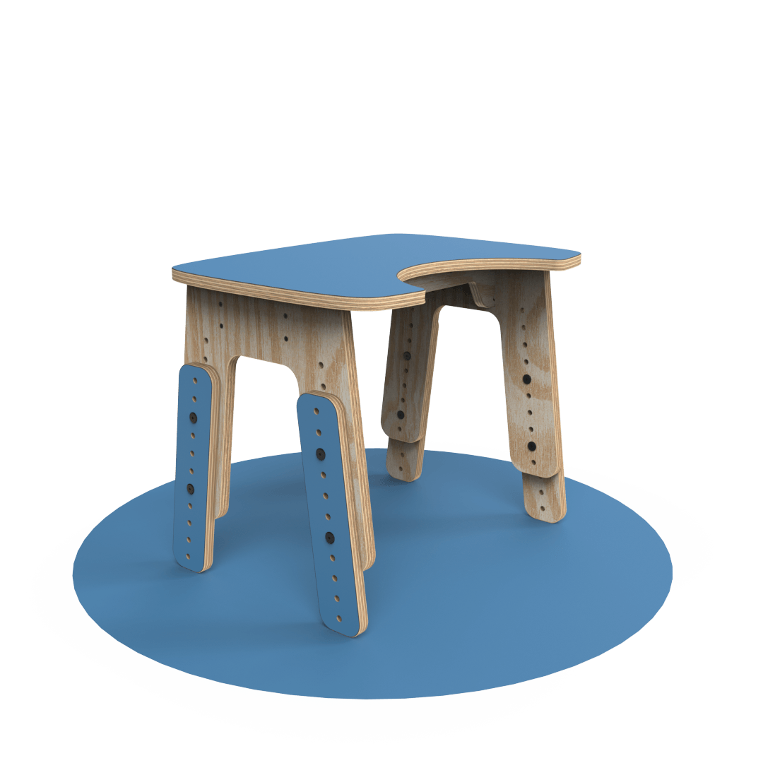 Mesa infantil reni escotadura Azul