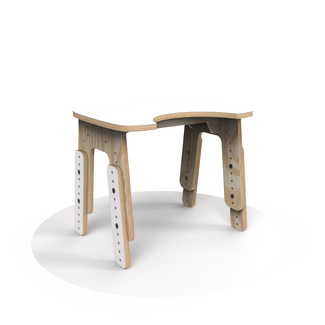 Mesa infantil reni escotadura blanco