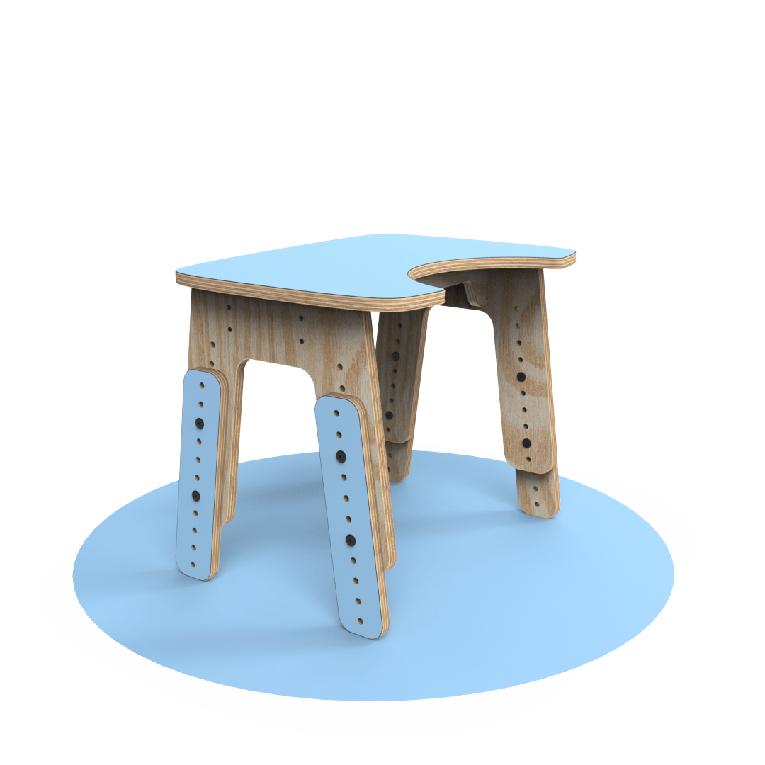 Mesa infantil reni escotadura celeste