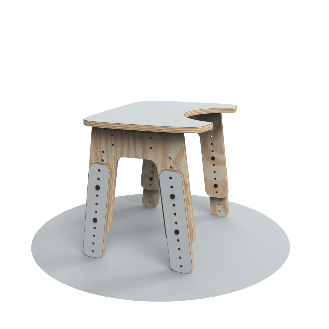 Mesa infantil reni escotadura gris
