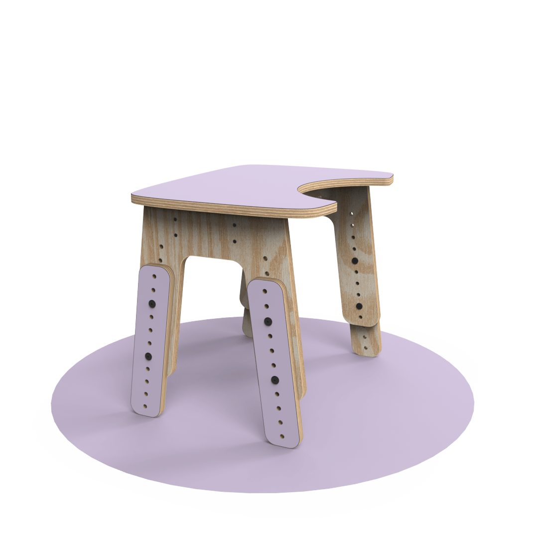 Mesa infantil reni escotadura Uva