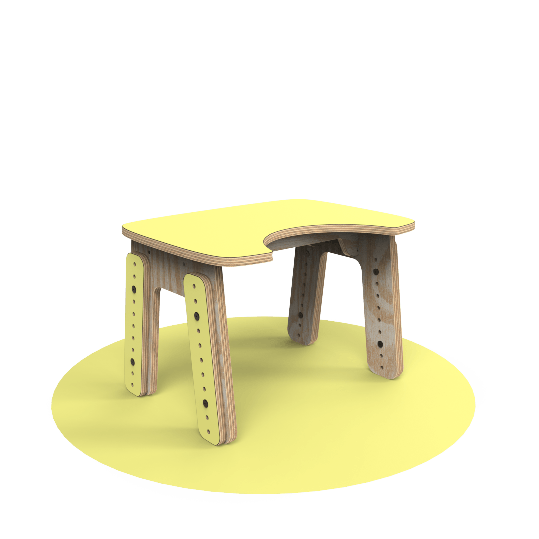 Mesa infantil reni escotadura Amarillo