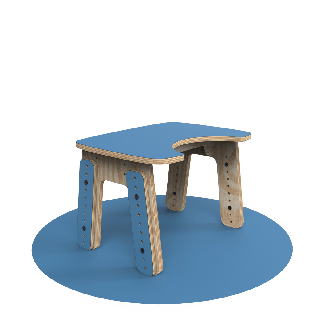 Mesa infantil reni escotadura Azul
