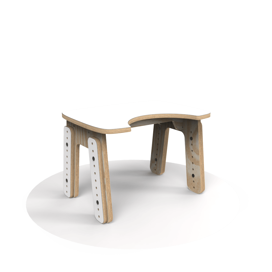 Mesa infantil reni escotadura blanco