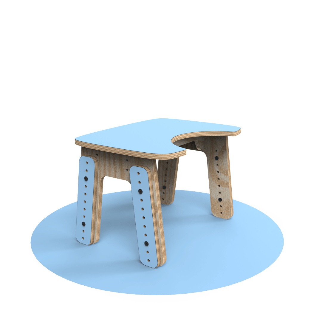Mesa infantil reni escotadura celeste