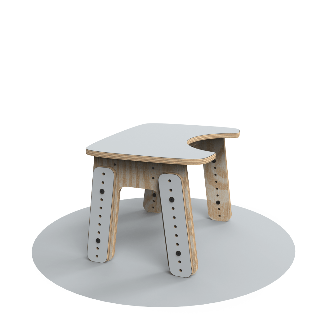 Mesa infantil reni escotadura gris