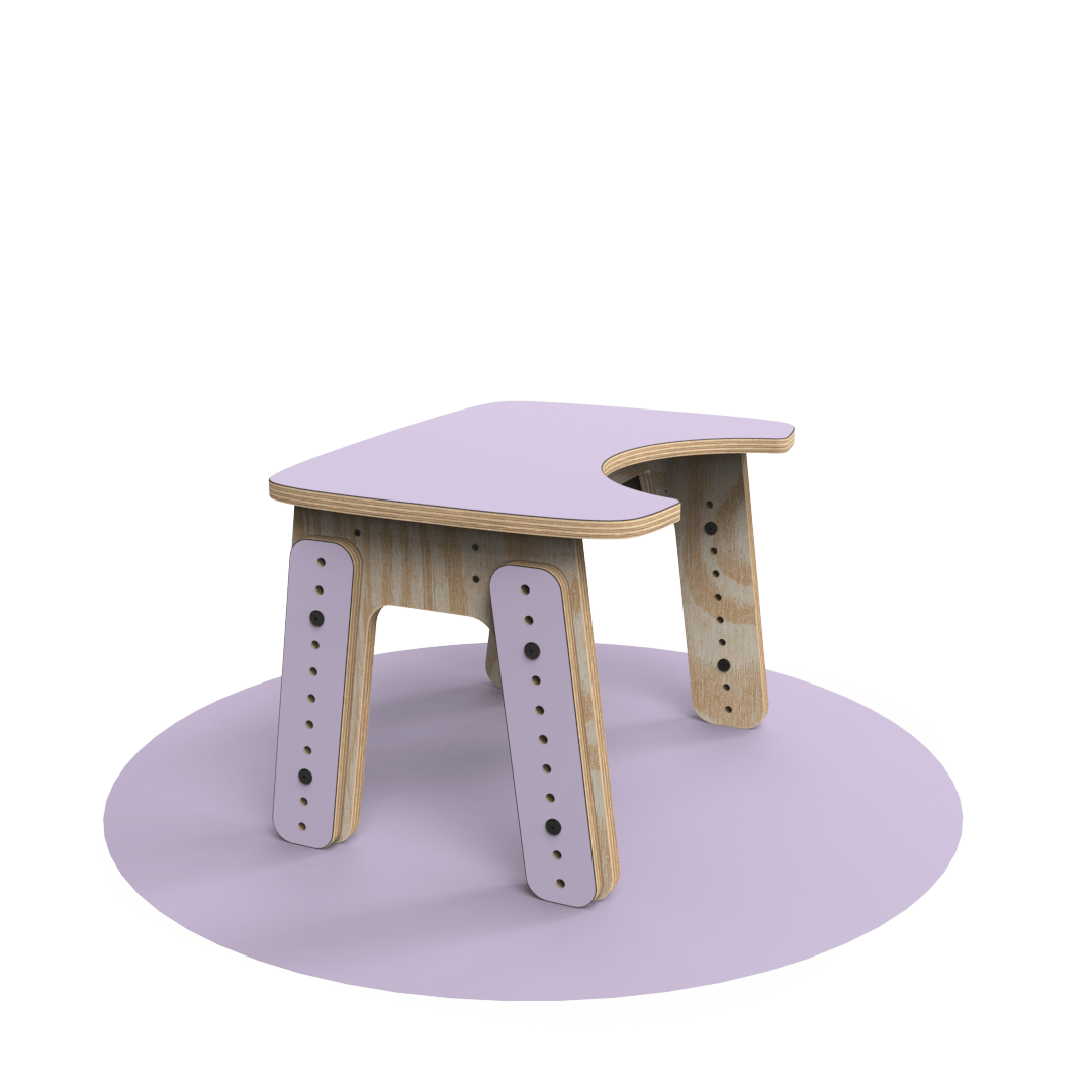 Mesa infantil reni escotadura Uva