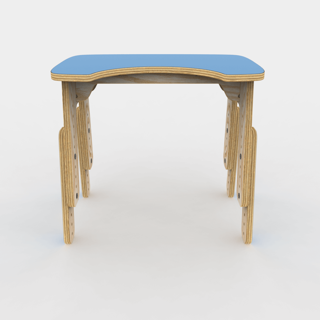 Mesa infantil reni escotadura Azul