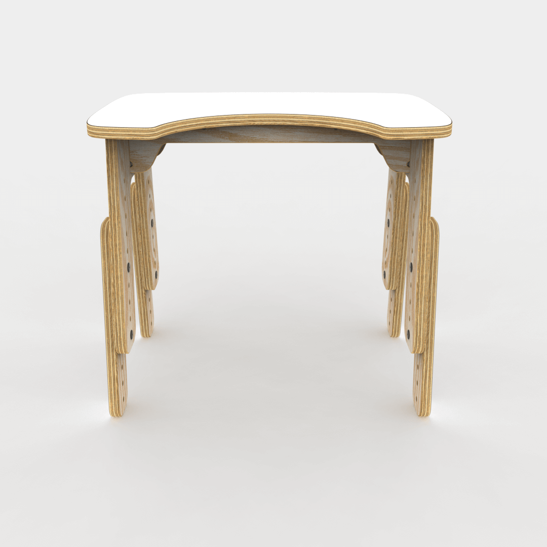 Mesa infantil reni escotadura blanco