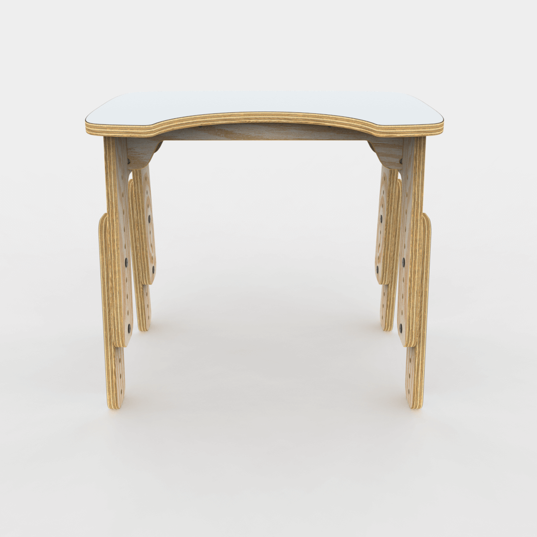 Mesa infantil reni escotadura gris