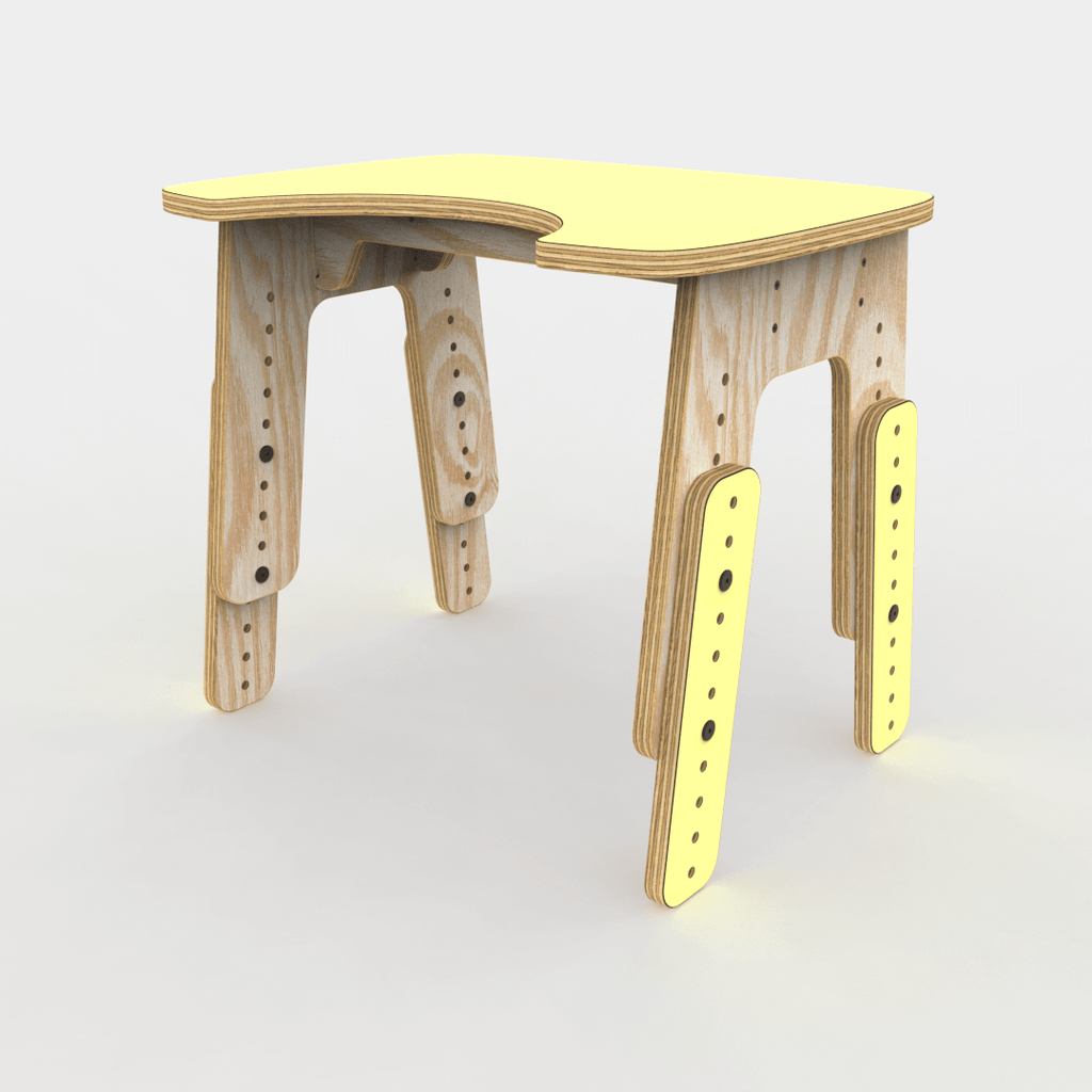 Mesa infantil reni escotadura Amarillo