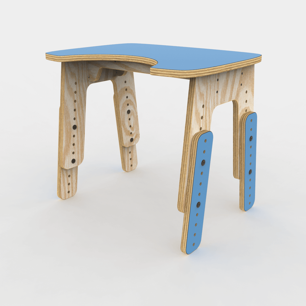 Mesa infantil reni escotadura Azul