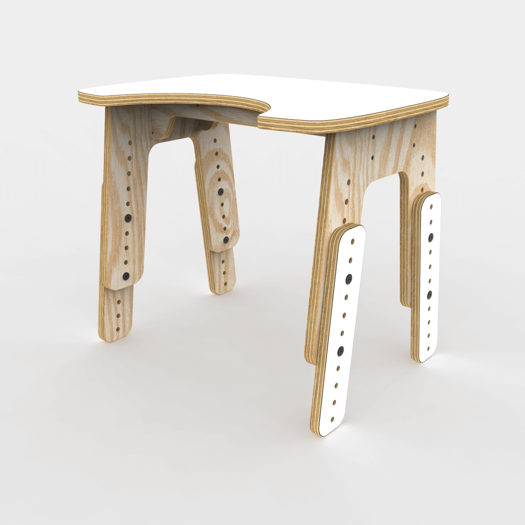 Mesa infantil reni escotadura blanco