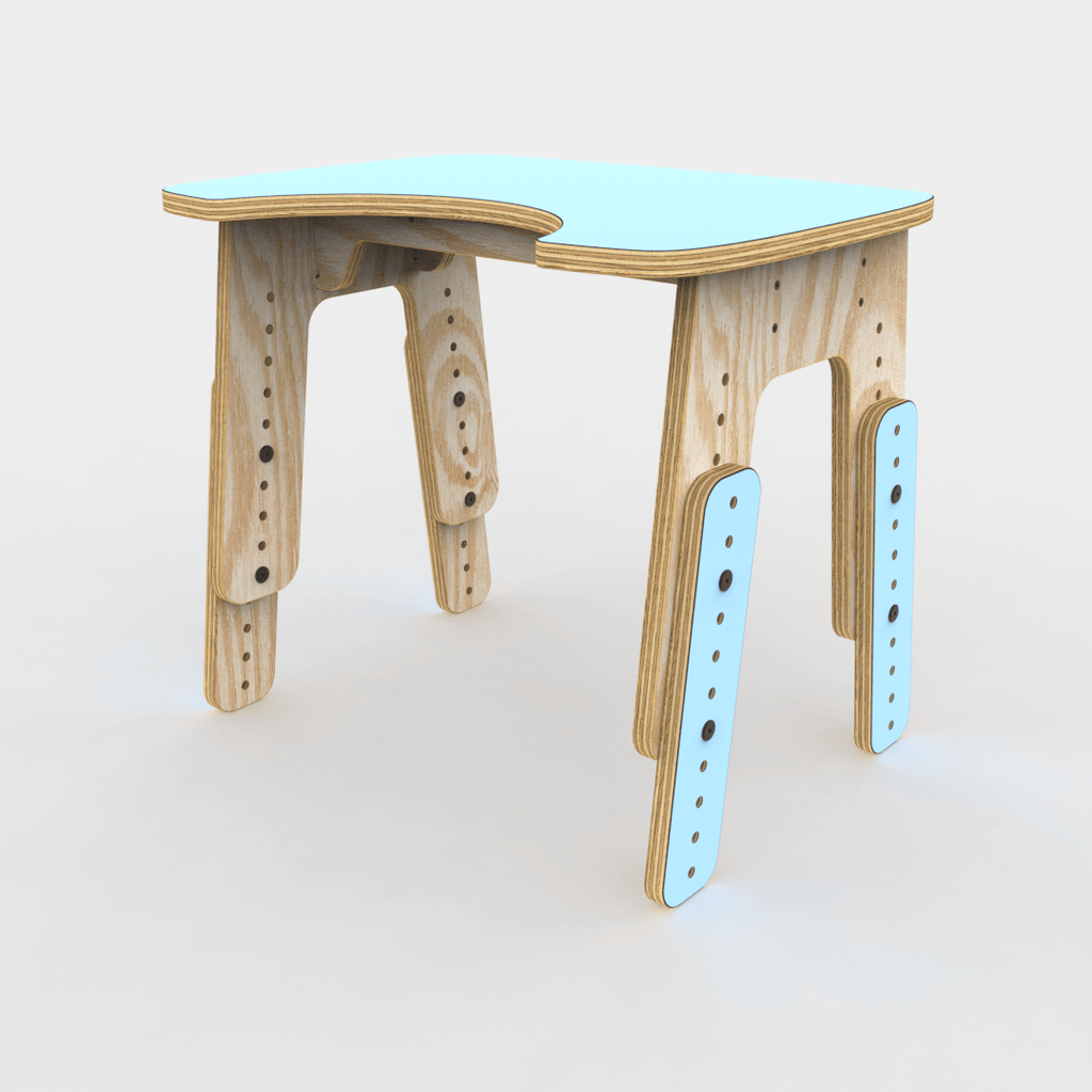 Mesa infantil reni escotadura celeste