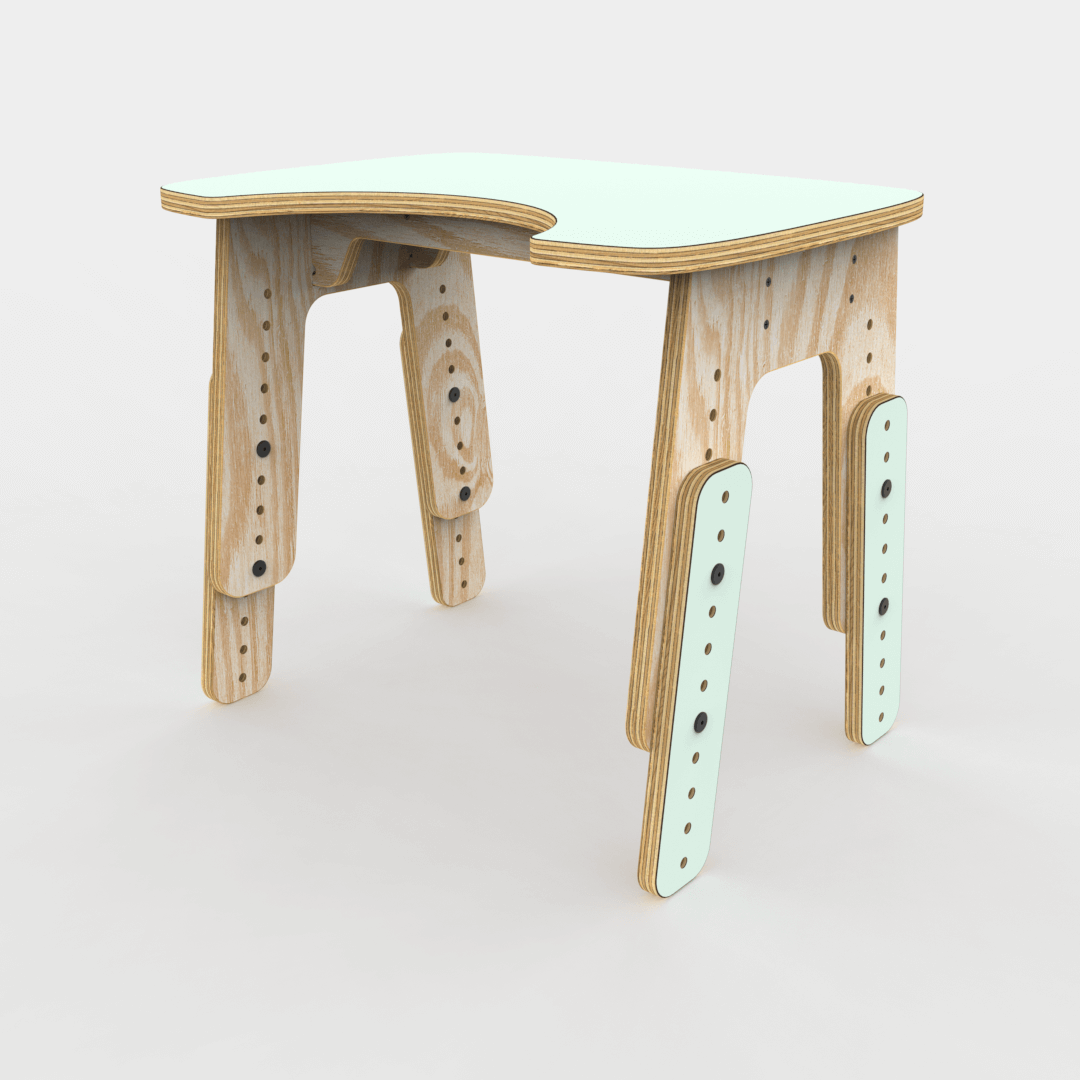 Mesa infantil reni escotadura Menta