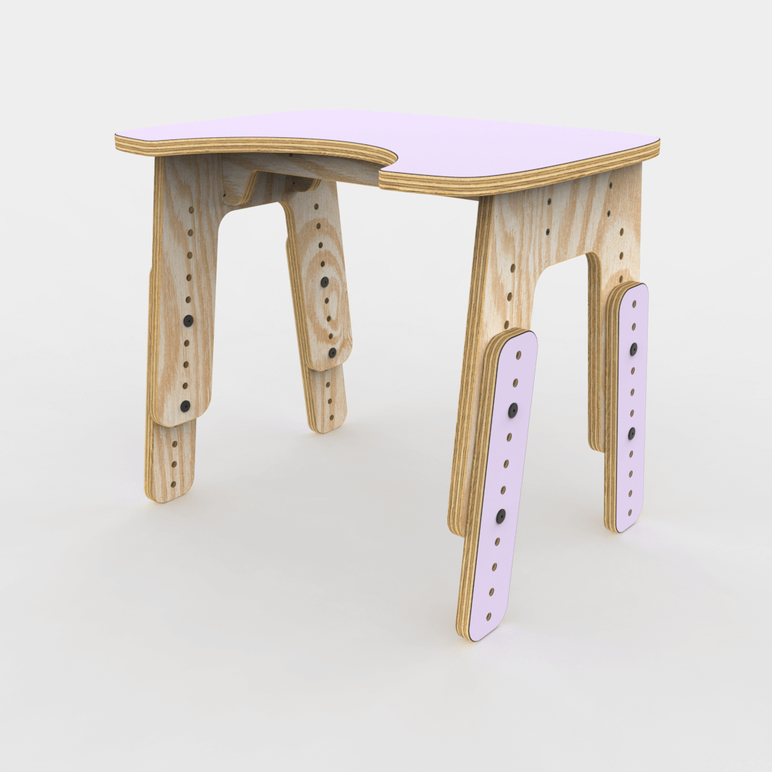 Mesa infantil reni escotadura Uva