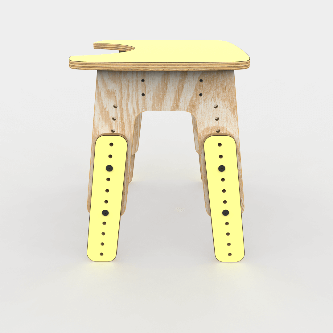 Mesa infantil reni escotadura Amarillo