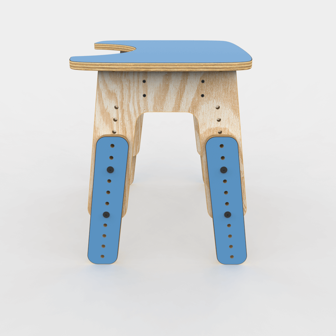 Mesa infantil reni escotadura Azul