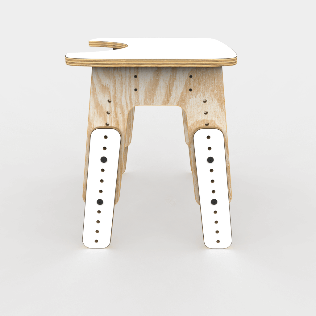 Mesa infantil reni escotadura blanco