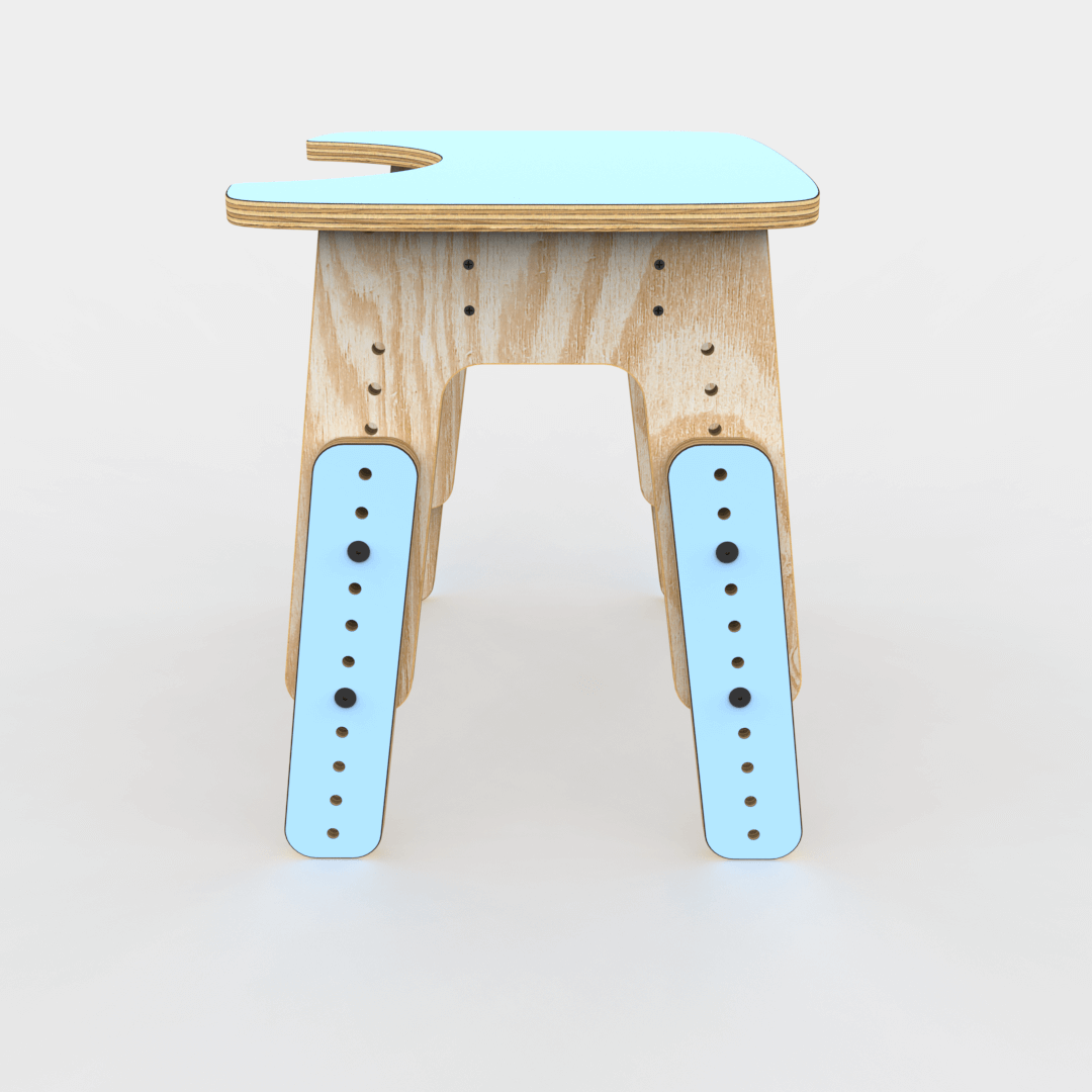 Mesa infantil reni escotadura celeste