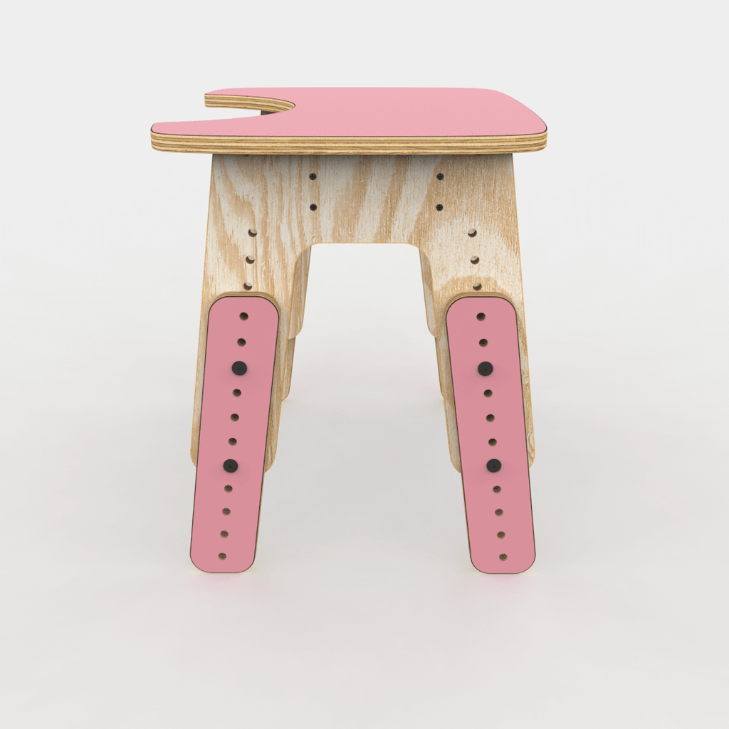 Mesa infantil reni escotadura rosa