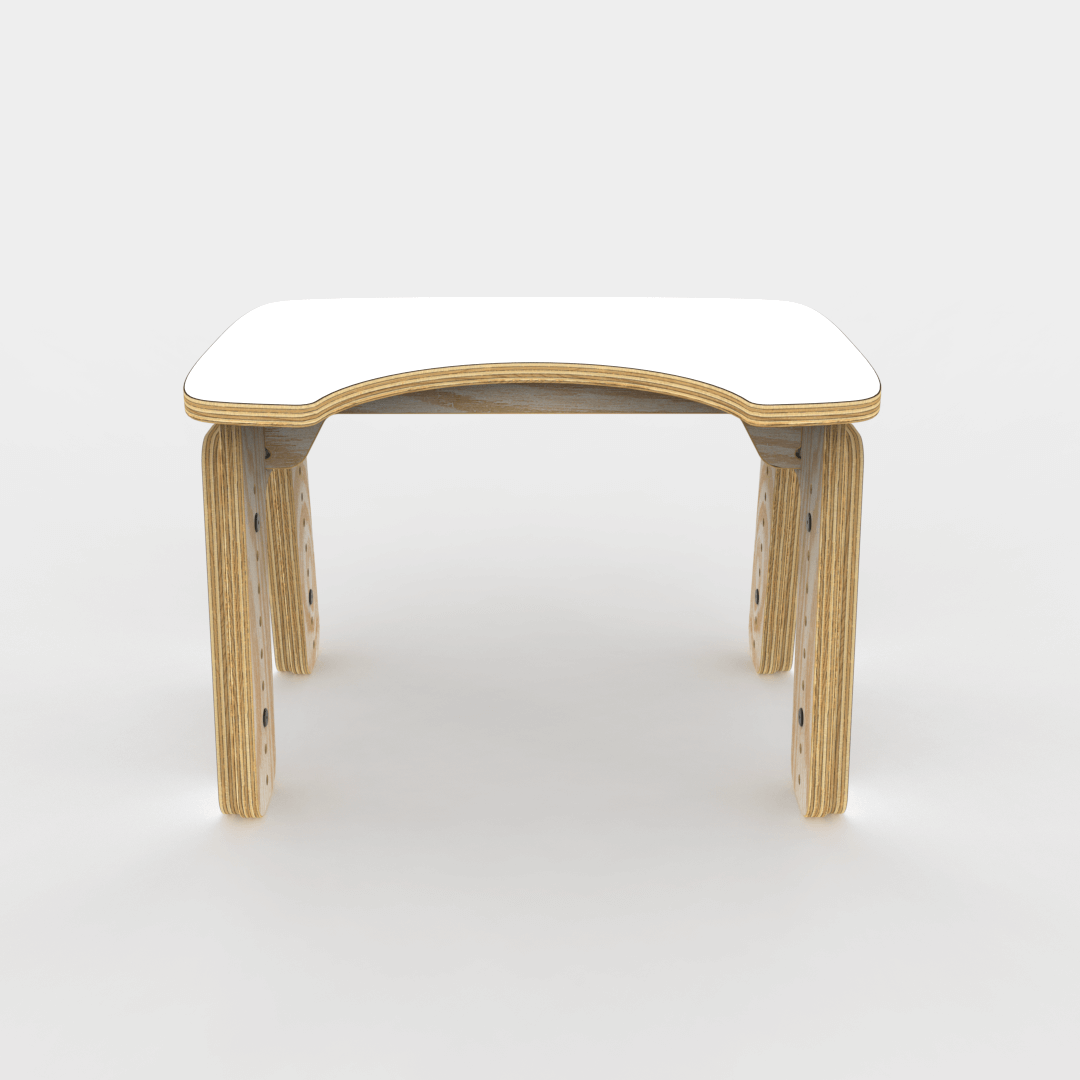 Mesa infantil reni escotadura blanco