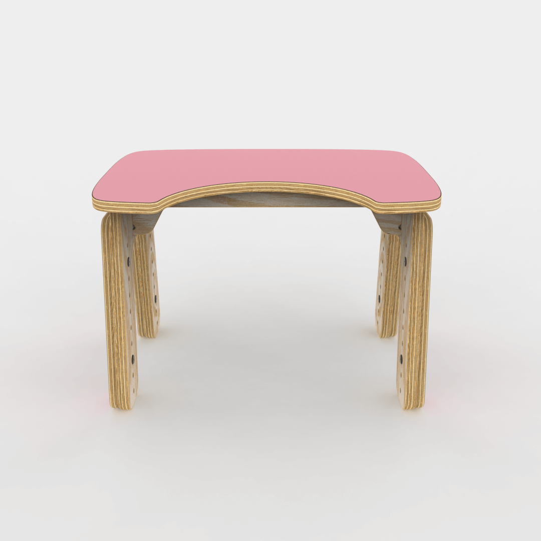 Mesa infantil reni escotadura rosa