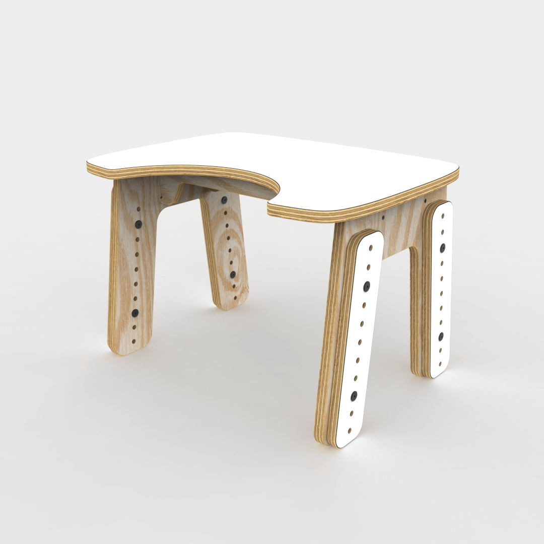 Mesa infantil reni escotadura blanco