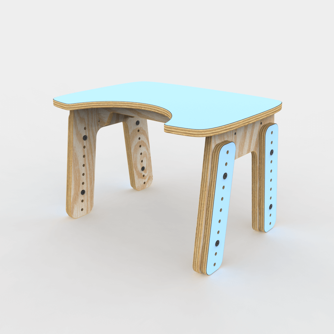 Mesa infantil reni escotadura celeste