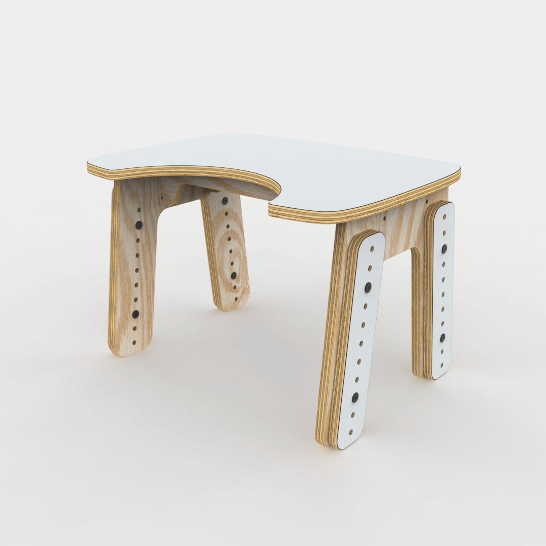 Mesa infantil reni escotadura gris