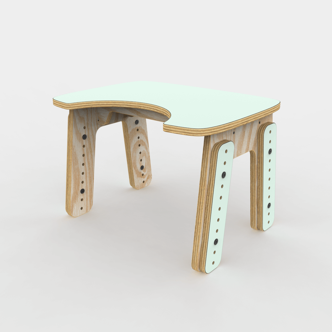 Mesa infantil reni escotadura Menta