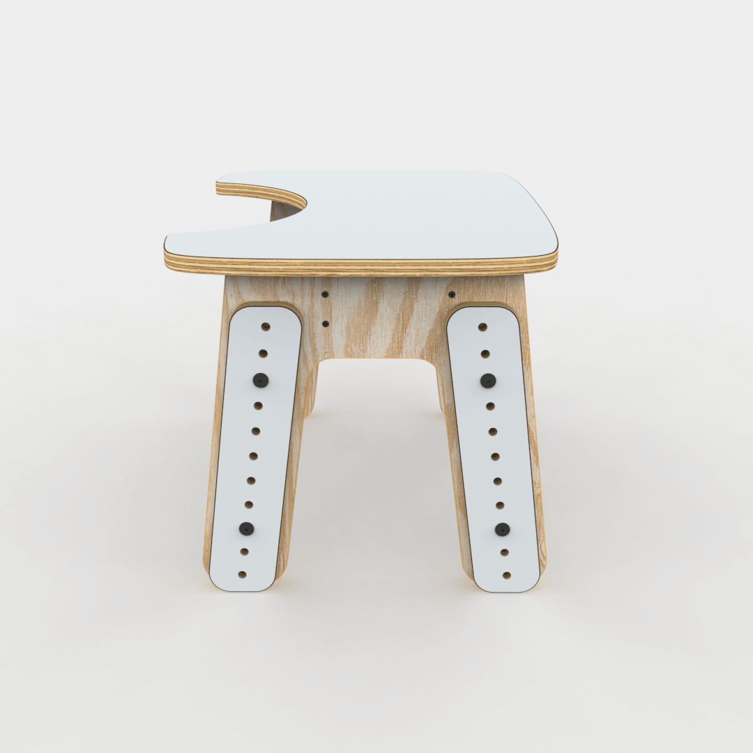 Mesa infantil reni escotadura gris