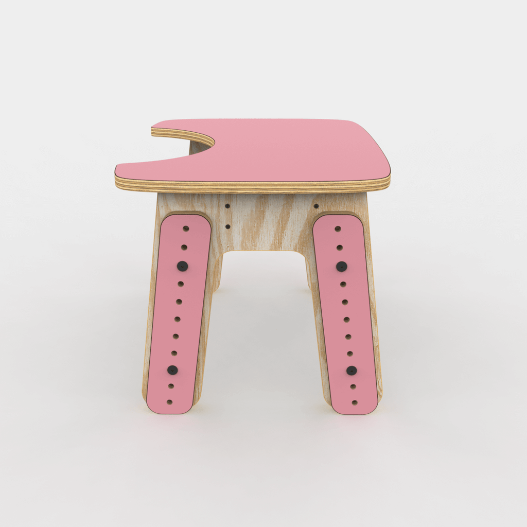 Mesa infantil reni escotadura rosa