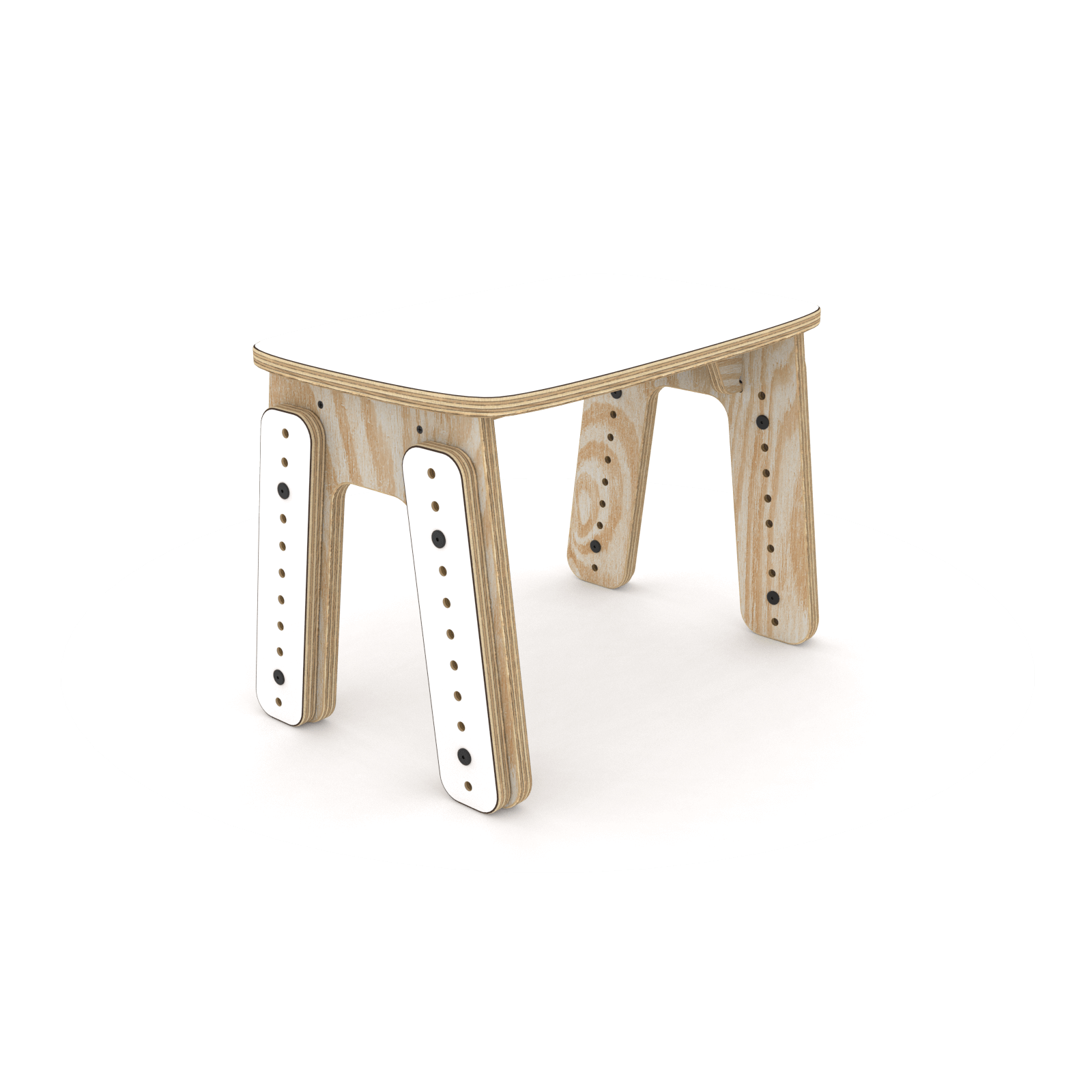 Mesa infantil Reni con altura ajustable color blanco