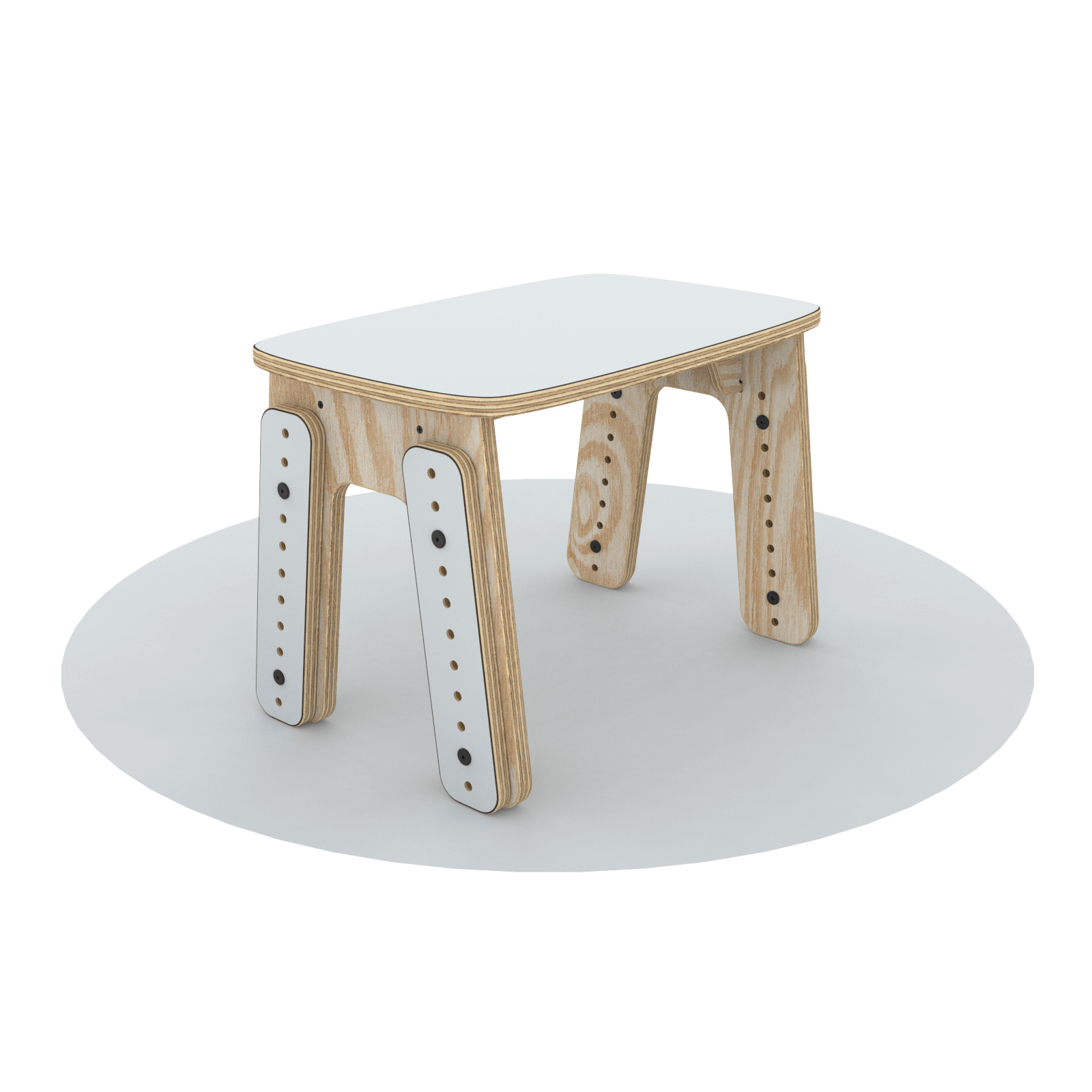 Mesa infantil Reni con altura ajustable color gris