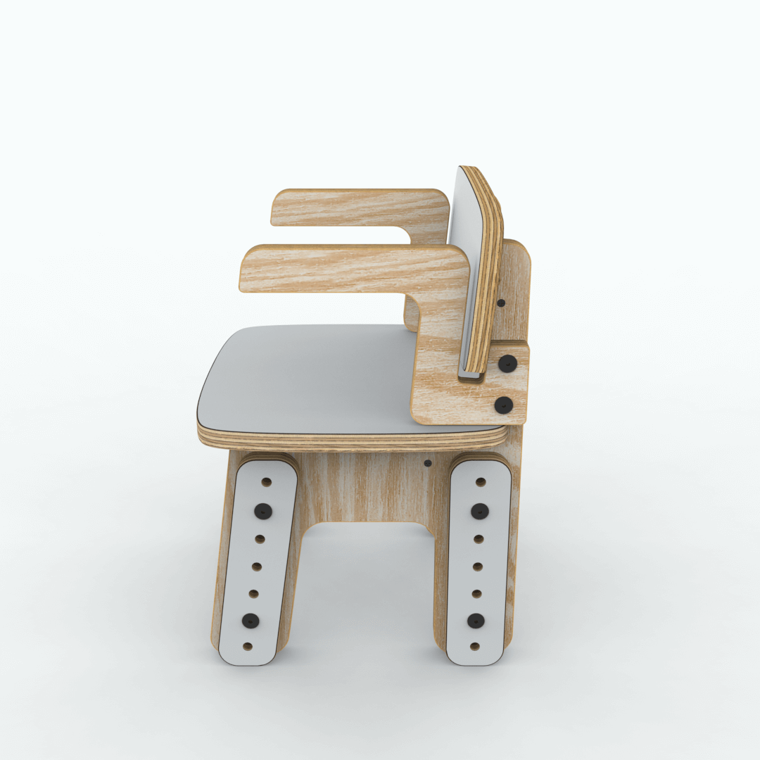 Silla reni con apoya brazos