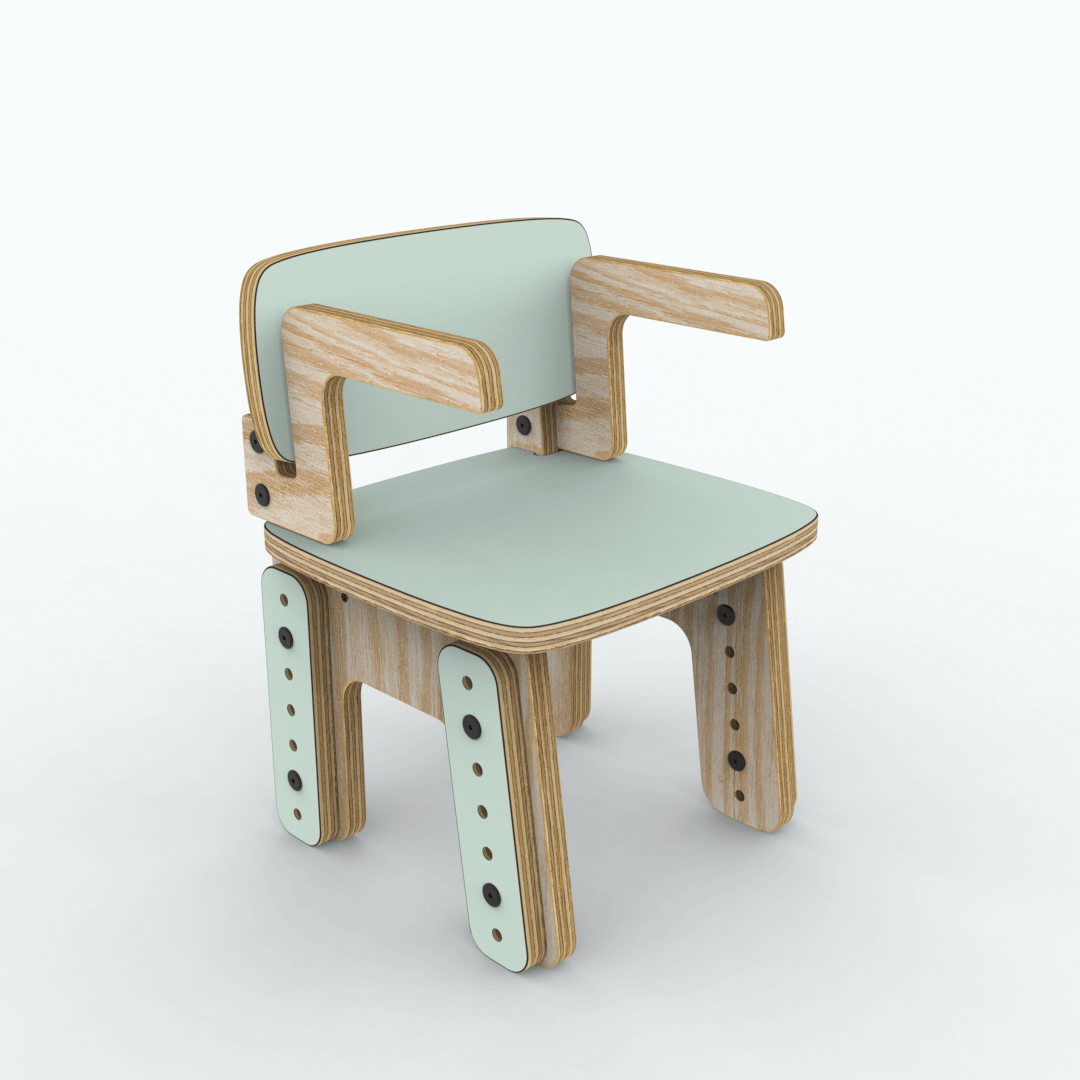 Silla reni con apoya brazos