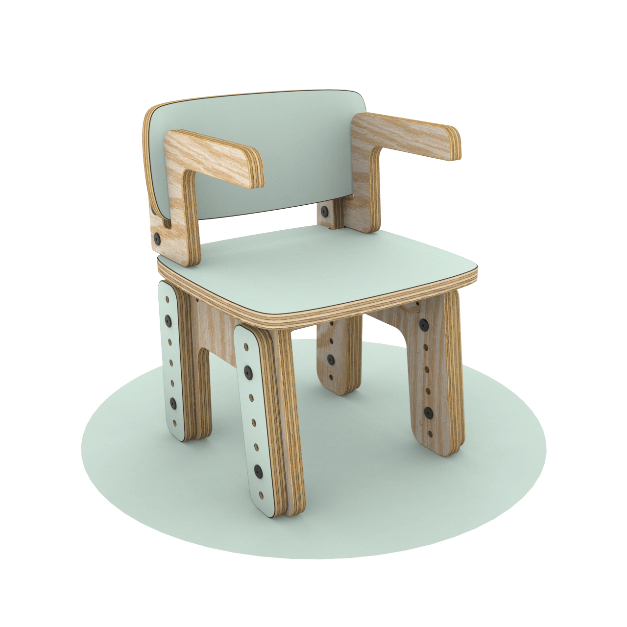 Silla reni con apoya brazos