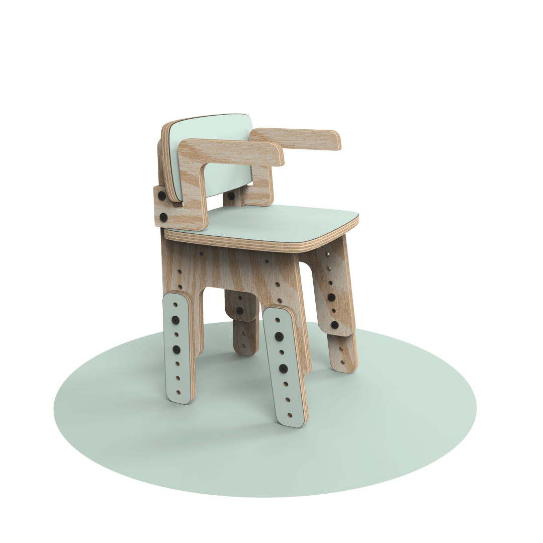 Silla reni con apoya brazos