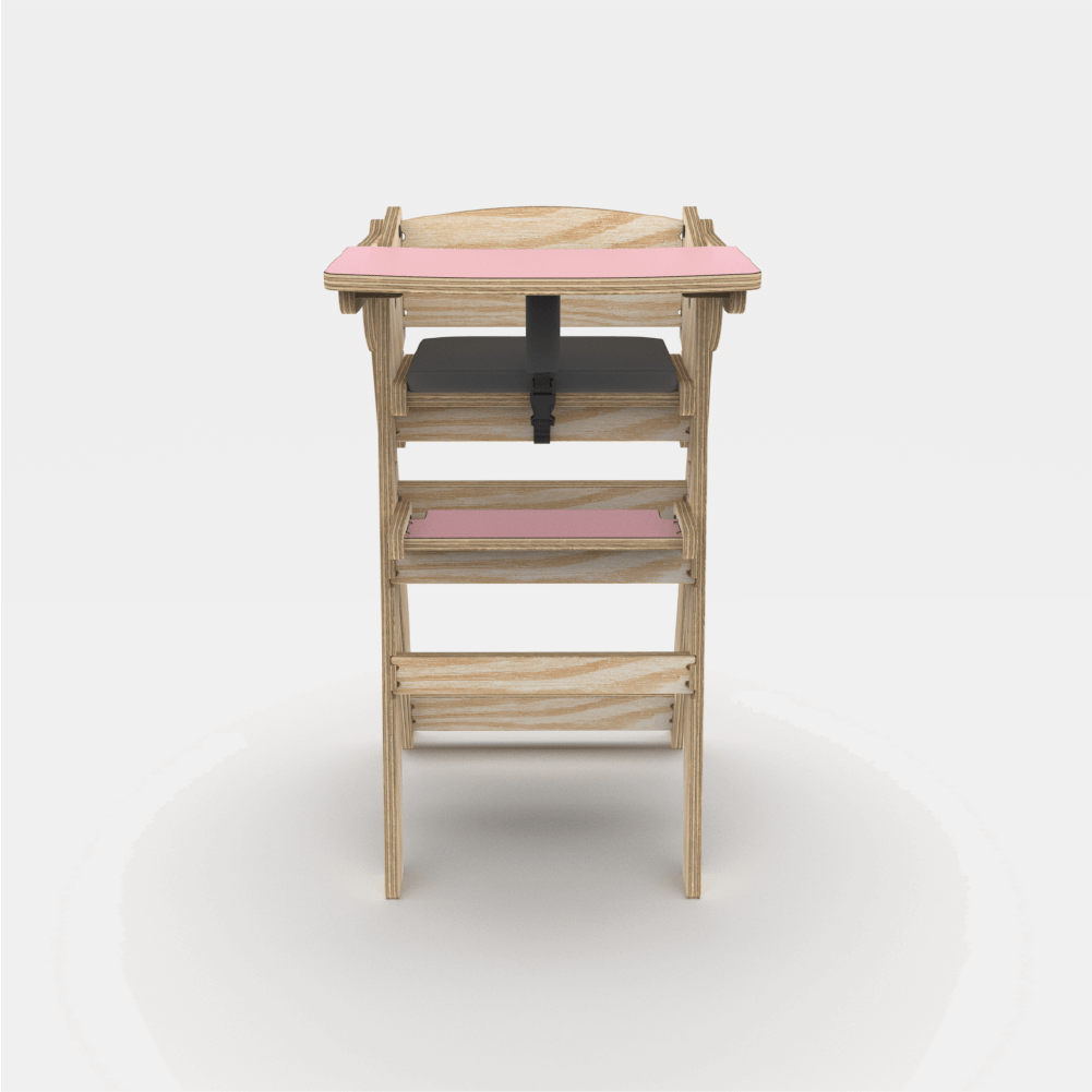 Silla de comer Infantil Rosa