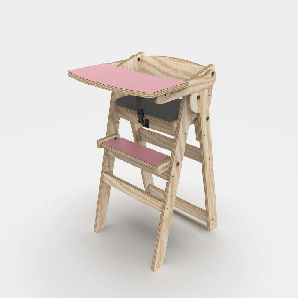 Silla de comer Infantil Rosa