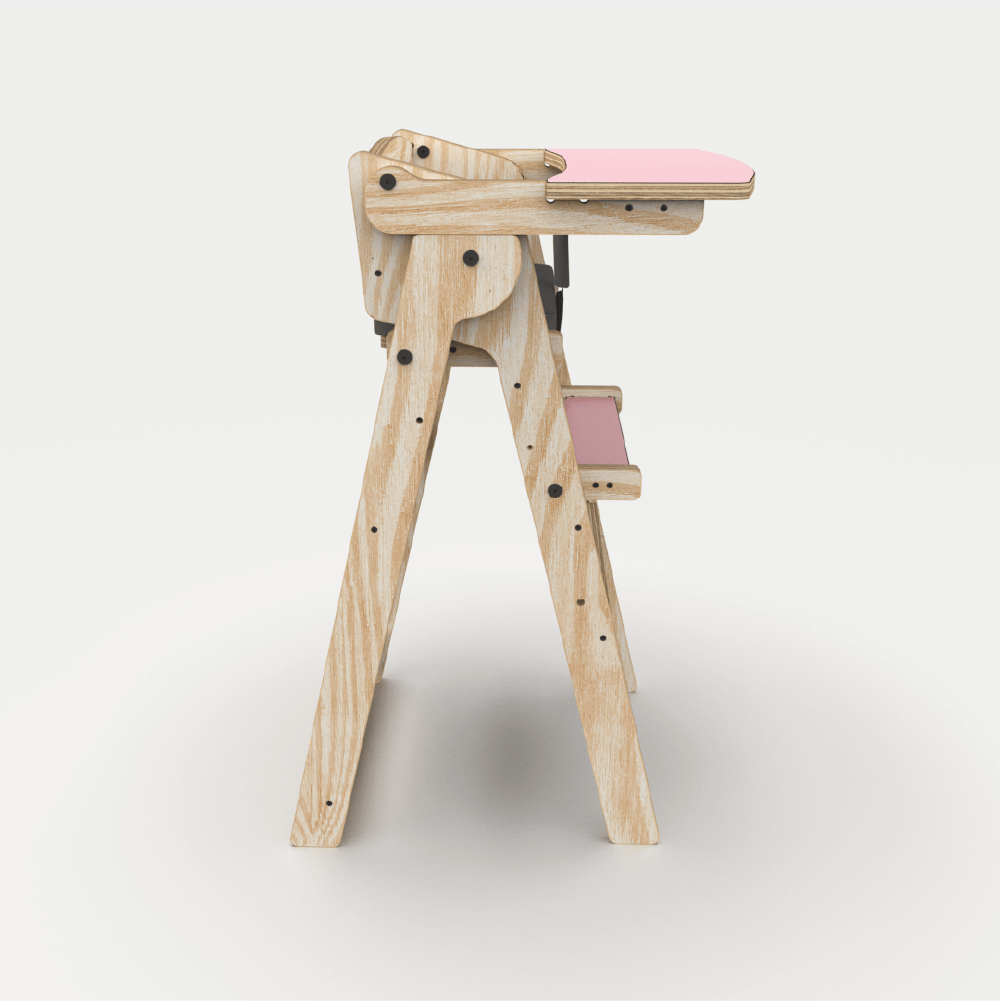 Silla de comer Infantil Rosa