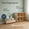 Pack Estante Cuadriculado x6 + Librero Montessori