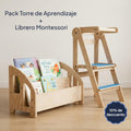 Pack Torre de Aprendizaje + Librero Montessori con 10% de descuento