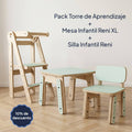 Pack Torre de Aprendizaje + Mesa Reni XL + Silla Infantil Reni con 10% de descuento