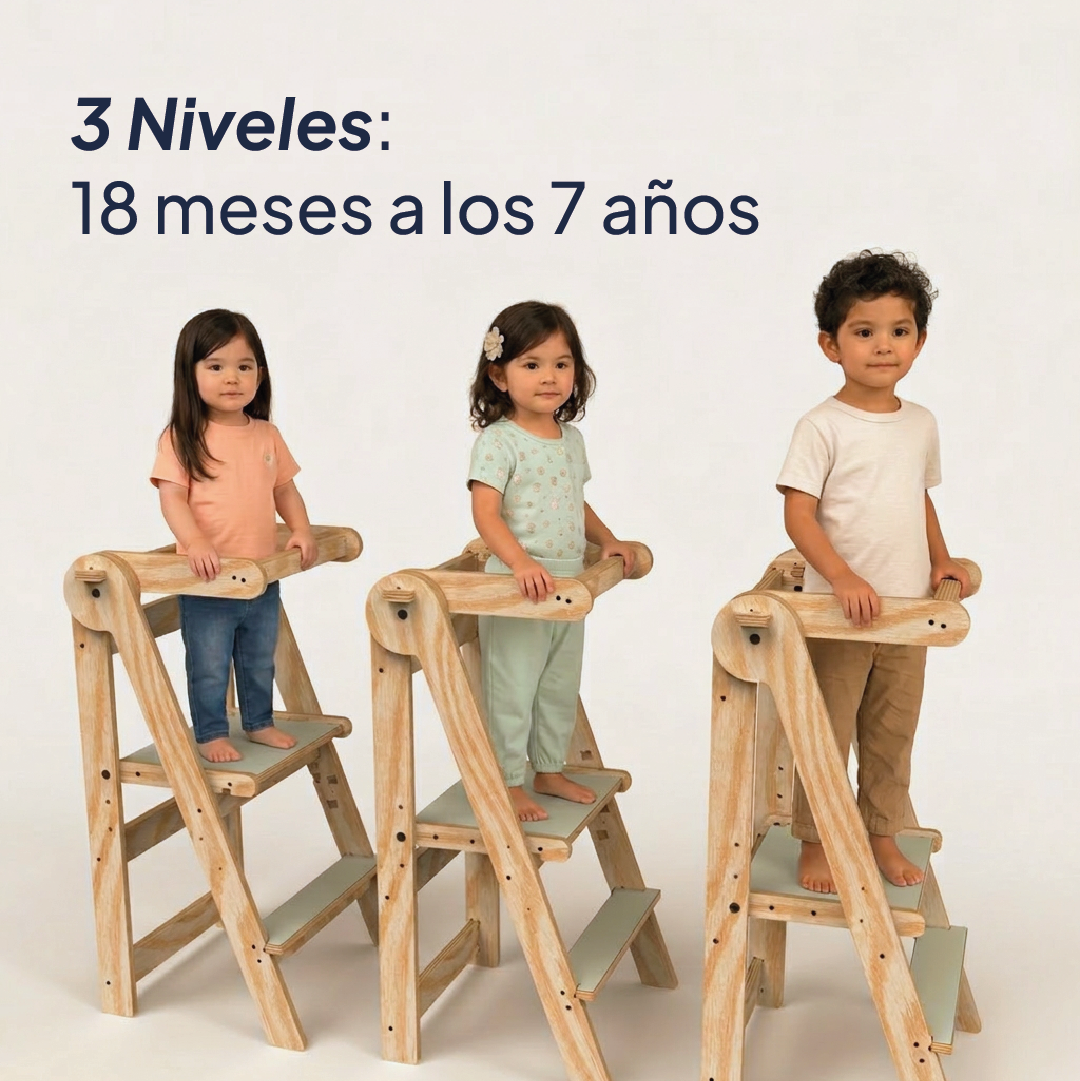 Torre de Aprendizaje Montessori Plegable y Ajustable
